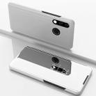Electroplating Mirror Horizontal Flip Leather Case for Huawei P30 Lite / Nova 4e, with Holder(Silver) - 1