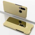 Electroplating Mirror Horizontal Flip Leather Case for Huawei P30 Lite / Nova 4e, with Holder(Gold) - 1