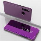 Electroplating Mirror Horizontal Flip Leather Case for Huawei Honor 10i / Nova 4 Lite, with Holder(Purple) - 1