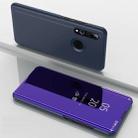 Electroplating Mirror Horizontal Flip Leather Case for Galaxy A60, with Holder(Violet blue) - 1