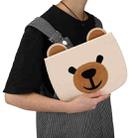 Cute Bear Embroidered Horizontal Flipped Leather Sleeve for iPad Air & iPad Air 2 & iPad Pro 9.7 & iPad 9.7 (2017) & iPad 9.7 (2018), with Bracket-Dormancy(Pink) - 2