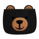 Cute Bear Embroidered Horizontal Flipped Leather Sleeve for iPad Mini 1 & Mini 2 & Mini 3 & Mini 4 & Mini 5, with Bracket-Dormancy(Black) - 1