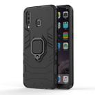 PC + TPU Shockproof Protective Case with Magnetic Ring Holder for Galaxy M30(Black) - 1