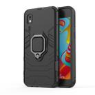 PC + TPU Shockproof Protective Case with Magnetic Ring Holder for Galaxy A2 Core(Black) - 1