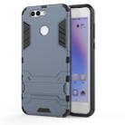 Shockproof PC + TPU Case for Huawei Nova 2 Plus, with Holder(Navy Blue) - 1