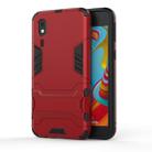 Shockproof PC + TPU Case for Galaxy A2 Core, with Holder(Red) - 1