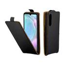 Business Style Vertical Flip TPU Leather Case with Card Slot for Huawei P30(Black) - 1