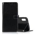 Crazy Horse Texture Horizontal Flip Leather Case with Holder & Card Slots & Wallet & Photo Frame for Galaxy M10(Black) - 1
