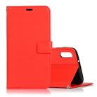 Crazy Horse Texture Horizontal Flip Leather Case with Holder & Card Slots & Wallet & Photo Frame for Galaxy M10(Red) - 1