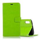 Crazy Horse Texture Horizontal Flip Leather Case with Holder & Card Slots & Wallet & Photo Frame for Galaxy M10(Green) - 1