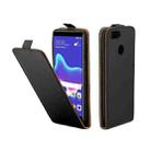 Business Style Vertical Flip TPU Leather Case with Card Slot for Huawei Y9(2018) / Enjoy 8 Plus(Black) - 1