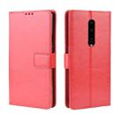 Retro Crazy Horse Texture Horizontal Flip Leather Case for OnePlus 7 Pro, with Holder & Card Slots & Photo Frame(Red) - 1