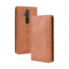 Magnetic Buckle Retro Crazy Horse Texture Horizontal Flip Leather Case for Nokia X71 / 8.1 Plus, with Holder & Card Slots & Photo Frame(Brown) - 1