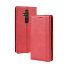 Magnetic Buckle Retro Crazy Horse Texture Horizontal Flip Leather Case for Nokia X71 / 8.1 Plus, with Holder & Card Slots & Photo Frame(Red) - 1