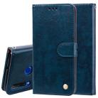 Business Style Oil Wax Texture Horizontal Flip Leather Case for Huawei Honor 10i, with Holder & Card Slots & Wallet(Blue) - 1