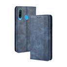 Magnetic Buckle Retro Crazy Horse Texture Horizontal Flip Leather Case for Huawei Honor 10i / 20i  , with Holder & Card Slots & Photo Frame(Blue) - 1