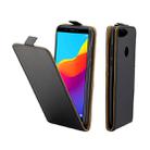 Business Style Vertical Flip TPU Leather Case  with Card Slot for Huawei Honor 7C/Enjoy 8(Black) - 1