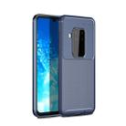 Beetle Series Carbon Fiber Texture Shockproof TPU Case for Motorola MOTO P40 Note(Blue) - 1