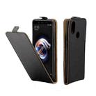 Vertical Flip TPU Leather Case with Card Slot for Xiaomi Redmi Note 5 Pro(Black) - 1