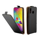 Business Style Vertical Flip TPU Leather Case  with Card Slot for Samsung Galaxy M20(black) - 1
