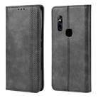Magnetic Buckle Retro Crazy Horse Texture Horizontal Flip Leather Case for Vivo V15, with Holder & Card Slots & Photo Frame(Black) - 1