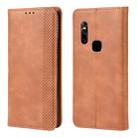 Magnetic Buckle Retro Crazy Horse Texture Horizontal Flip Leather Case for Vivo V15, with Holder & Card Slots & Photo Frame(Brown) - 1