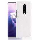 Shockproof Crocodile Texture PC + PU Case for OnePlus 7 Pro(White) - 1