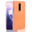 Shockproof Crocodile Texture PC + PU Case for OnePlus 7 Pro(Orange) - 1