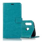 Crazy Horse Texture Horizontal Flip Leather Case with Holder & Card Slots & Wallet & Photo Frame for Galaxy A50(Blue) - 1