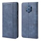 Magnetic Buckle Retro Crazy Horse Texture Horizontal Flip Leather Case for Nokia 9 PureView, with Holder & Card Slots & Photo Frame(Blue) - 1