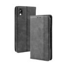 Magnetic Buckle Retro Crazy Horse Texture Horizontal Flip Leather Case for Huawei Y5 (2019), with Holder & Card Slots & Photo Frame(Black) - 1