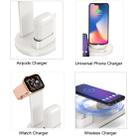 HQ-UD15 5 in 1 8 Pin + Micro USB + USB-C / Type-C Interfaces + 8 Pin Earphone Charging Interface + Wireless Charging Charger Base with Watch Stand (White) - 3