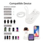 HQ-UD15 5 in 1 8 Pin + Micro USB + USB-C / Type-C Interfaces + 8 Pin Earphone Charging Interface + Wireless Charging Charger Base with Watch Stand (White) - 5