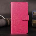 Lucky Clover Pressed Flowers Pattern Leather Case for Huawei Honor 9X Pro, with Holder & Card Slots & Wallet & Hand Strap(Rose) - 1