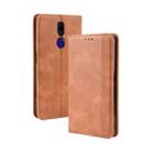 Magnetic Buckle Retro Crazy Horse Texture Horizontal Flip Leather Case for Oppo F11 , with Holder & Card Slots & Photo Frame(Brown) - 1