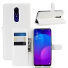 Litchi Texture Horizontal Flip Leather Case for OPPO F11, with Holder & Card Slots & Wallet(White) - 1