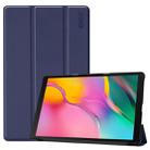 ENKAY PU Leather + Plastic Bottom Case with Three-folding Holder for Galaxy Tab A 10.1 (2019) T510 / T515(Dark Blue) - 1