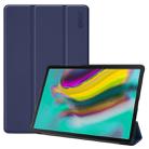 ENKAY High Quality PU Leather + Plastic Bottom Smart Case with Three-folding Holder for Samsung Galaxy Tab S5e 10.5 T720 / T725(Dark Blue) - 1