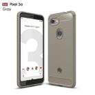 Brushed Texture Carbon Fiber TPU Case for Google Pixel 3a(Grey) - 1