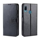 Retro Crazy Horse Texture Horizontal Flip Leather Case for Huawei Y6 (2019), with Holder & Card Slots & Photo Frame(Black) - 1