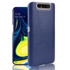 Shockproof Crocodile Texture PC + PU Case for Galaxy A80 / A90(Blue) - 1