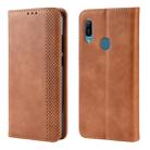 Magnetic Buckle Retro Crazy Horse Texture Horizontal Flip Leather Case for Huawei Y6 (2019), with Holder & Card Slots & Photo Frame(Brown) - 1