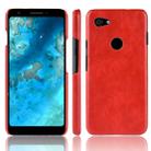 Shockproof Litchi Texture PC + PU Case for Google Pixel 3a(Red) - 1