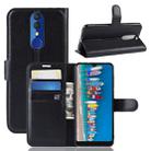 Litchi Texture Horizontal Flip Leather Case for Alcatel 3 2019, with Holder & Card Slots & Wallet(Black) - 1