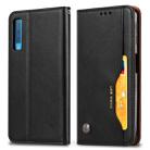 Knead Skin Texture Horizontal Flip Leather Case for Galaxy A50 , with Photo Frame & Holder & Card Slots & Wallet(Black) - 1