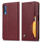 Knead Skin Texture Horizontal Flip Leather Case for Galaxy A50 , with Photo Frame & Holder & Card Slots & Wallet(Wine Red) - 1