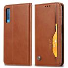 Knead Skin Texture Horizontal Flip Leather Case for Galaxy A50 , with Photo Frame & Holder & Card Slots & Wallet(Brown) - 1