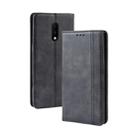 Magnetic Buckle Retro Crazy Horse Texture Horizontal Flip Leather Case for OnePlus 7, with Holder & Card Slots & Photo Frame(Black) - 1