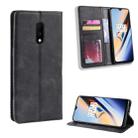 Magnetic Buckle Retro Crazy Horse Texture Horizontal Flip Leather Case for OnePlus 7, with Holder & Card Slots & Photo Frame(Black) - 11