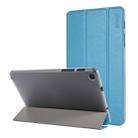 ENKAY Silk Texture PU Leather + Plastic Bottom Case with Three-folding Holder for Galaxy Tab A 8 (2019) P200 / P205(Light Blue) - 1